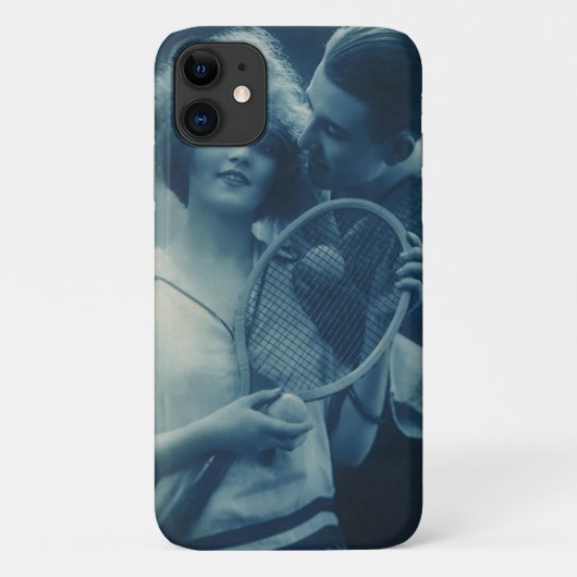ヴィンテージスポーツテニス、愛とロマンス Case-Mate iPhoneケース (裏面)