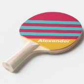 ヴィンテージスポーツトロピカルストライプブリーズ名 卓球ラケット (正面アングル)