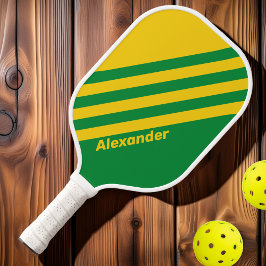 ヴィンテージスポーツトロピカルパームストライプデュアル名 ピックルボールラケット