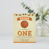 ヴィンテージスポーツバスケットボール第1期パーティー インビテーションポストカード (スタンド正面)