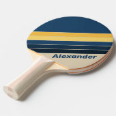 ヴィンテージスポーツビーチストライプのサンド名 卓球ラケット (正面アングル)