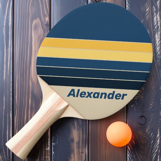 ヴィンテージスポーツビーチストライプのサンド名 卓球ラケット