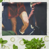 ヴィンテージスポーツボクシングボクサー離れ・ザ・リングや輪 キッチンタオル (折り畳み)