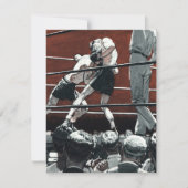 ヴィンテージスポーツボクシング、ボクサーがリングや輪で戦う (正面)