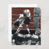 ヴィンテージスポーツボクシング、ボクサーがリングや輪で戦う (正面/裏面)