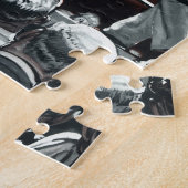 ヴィンテージスポーツボクシング、ボクサーがリングや輪で戦う ジグソーパズル (側面)