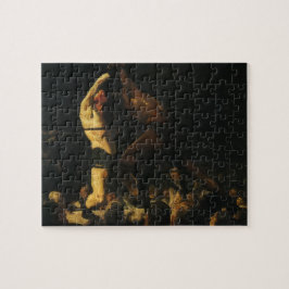 ヴィンテージスポーツボクシング、ボクサーがリングや輪で戦う ジグソーパズル