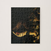 ヴィンテージスポーツボクシング、ボクサーがリングや輪で戦う ジグソーパズル (縦)