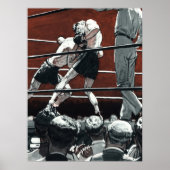 ヴィンテージスポーツボクシング、ボクサーがリングや輪で戦う ポスター (正面)