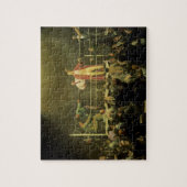 ヴィンテージスポーツボクシング、ボクサーが戦う ジグソーパズル (縦)