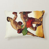 ヴィンテージスポーツボクシング、ボクサーたちの戦い アクセントクッション (正面)