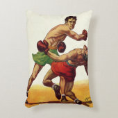 ヴィンテージスポーツボクシング、ボクサーたちの戦い アクセントクッション (正面(垂直))