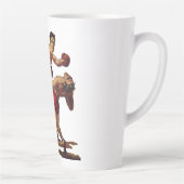 ヴィンテージスポーツボクシング、ボクサーたちの戦い カフェラテマグ (右)