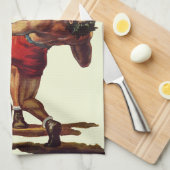 ヴィンテージスポーツボクシング、ボクサーたちの戦い キッチンタオル (四つ折り)