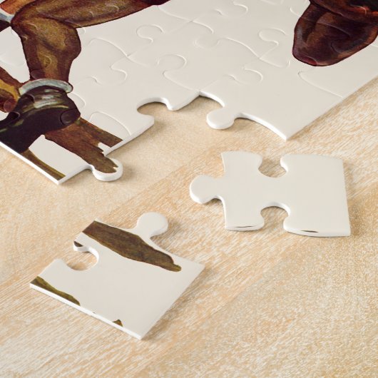 ヴィンテージスポーツボクシング、ボクサーたちの戦い ジグソーパズル (側面)