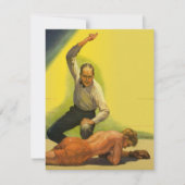 ヴィンテージスポーツボクシング、ボクサーノックアウト付きレフェリー (正面)