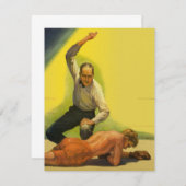 ヴィンテージスポーツボクシング、ボクサーノックアウト付きレフェリー (正面/裏面)