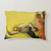 ヴィンテージスポーツボクシング、ボクサーノックアウト付きレフェリー アクセントクッション (裏面)