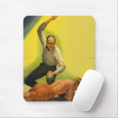 ヴィンテージスポーツボクシング、ボクサーノックアウト付きレフェリー マウスパッド (マウス)