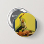 ヴィンテージスポーツボクシング、ボクサーノックアウト付きレフェリー 缶バッジ (正面&裏面)