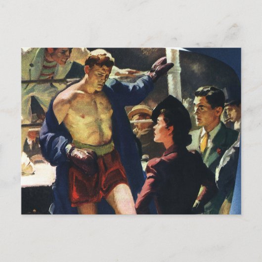 ヴィンテージスポーツボクシング、ボク離れサーのリングや輪 ポストカード (正面)