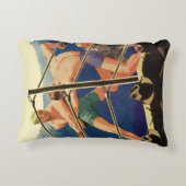 ヴィンテージスポーツボクシング、試合中のボクサー アクセントクッション (裏面)