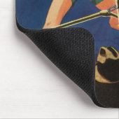 ヴィンテージスポーツボクシング、試合中のボクサー マウスパッド (コーナー)