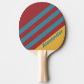 ヴィンテージスポーツマスタードストライプシードの名前 卓球ラケット (正面)