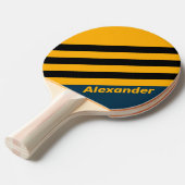 ヴィンテージスポーツムーンライストライプト潮の名前 卓球ラケット (正面アングル)