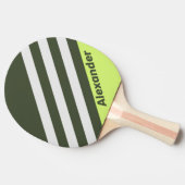 ヴィンテージスポーツモスの名前ストライプ付きフェード 卓球ラケット (横)