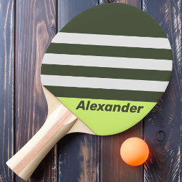 ヴィンテージスポーツモスの名前ストライプ付きフェード 卓球ラケット