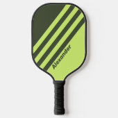 ヴィンテージスポーツモスフェード二重ストライプの名前 ピックルボールラケット (正面)