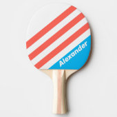 ヴィンテージスポーツライトスカイブルーストライプの名前 卓球ラケット (正面)