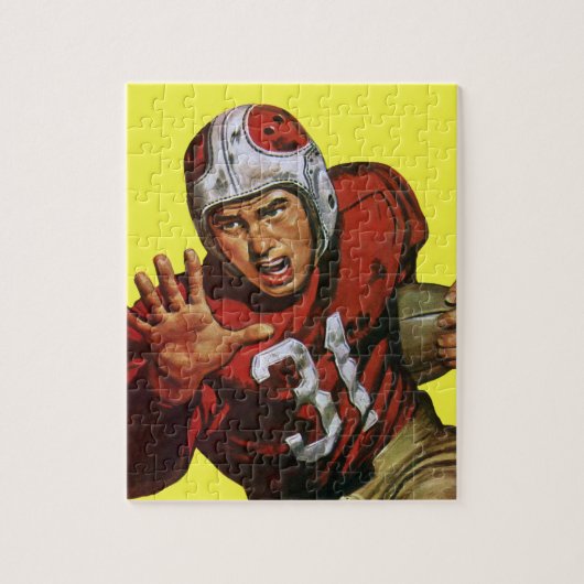 ヴィンテージスポーツランニングサッカー選手の背番号31 ジグソーパズル (縦)