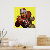 ヴィンテージスポーツランニングサッカー選手の背番号31 ポスター (キッチン)