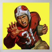 ヴィンテージスポーツランニングサッカー選手の背番号31 ポスター (正面)