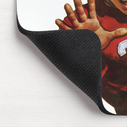 ヴィンテージスポーツランニングサッカー選手の背番号31 マウスパッド (コーナー)