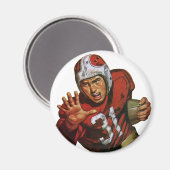 ヴィンテージスポーツランニングサッカー選手の背番号31 マグネット (正面/裏面)