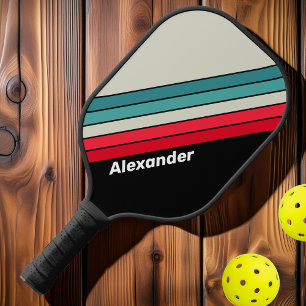 ヴィンテージスポーツレトロストライプのステルス名 ピックルボールラケット