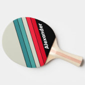ヴィンテージスポーツレトロストライプのステルス名 卓球ラケット (横)