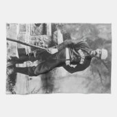 ヴィンテージスポーツ写真、ボストン野球選手 キッチンタオル (横)