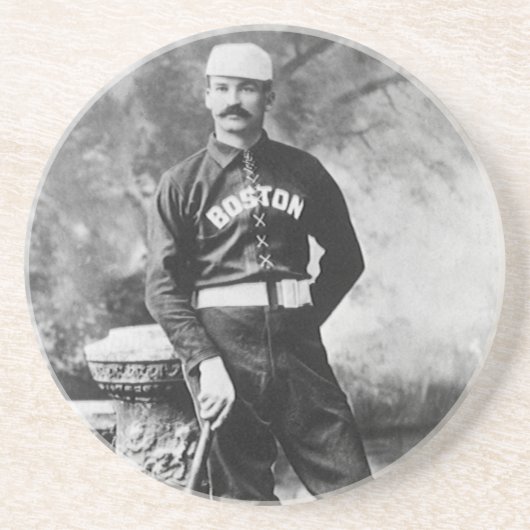 ヴィンテージスポーツ写真、ボストン野球選手 コースター (正面)