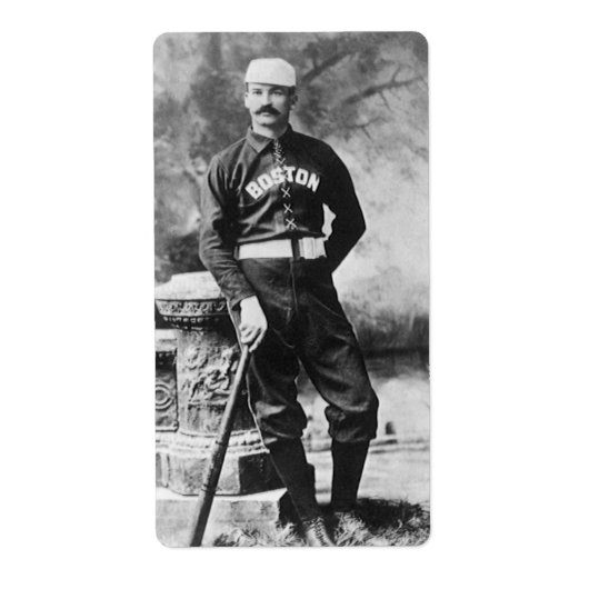 ヴィンテージスポーツ写真、ボストン野球選手 ラベル (正面)
