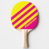 ヴィンテージスポーツ太陽の名ストライプ前ずぶぬれ 卓球ラケット (正面)