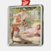 ヴィンテージスポーツ子ど遊ここも野球 メタルオーナメント (左)