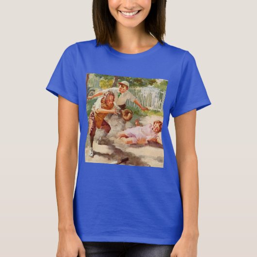 ヴィンテージスポーツ子ど遊ここも野球 Tシャツ (正面)