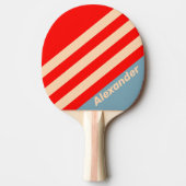 ヴィンテージスポーツ海ストライプ範囲の名前 卓球ラケット (正面)