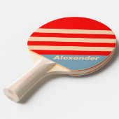 ヴィンテージスポーツ海ストライプ範囲の名前 卓球ラケット (正面アングル)