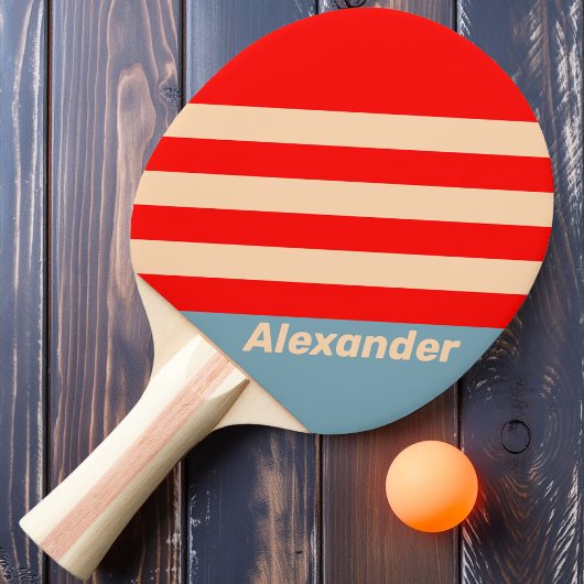 ヴィンテージスポーツ海ストライプ範囲の名前 卓球ラケット