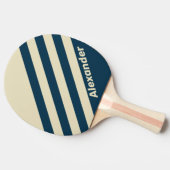 ヴィンテージスポーツ海軍の名前ストライプ付きフェード 卓球ラケット (横)